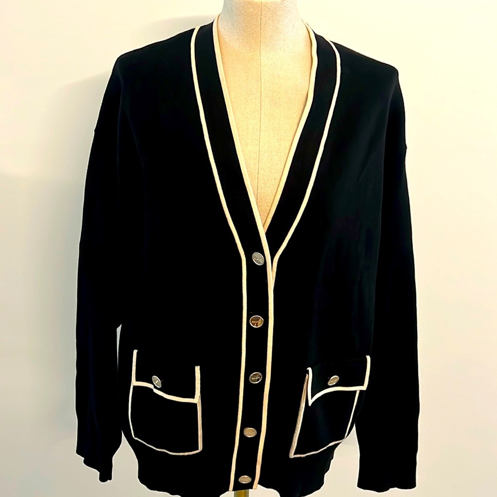Sandro Black Cardigan